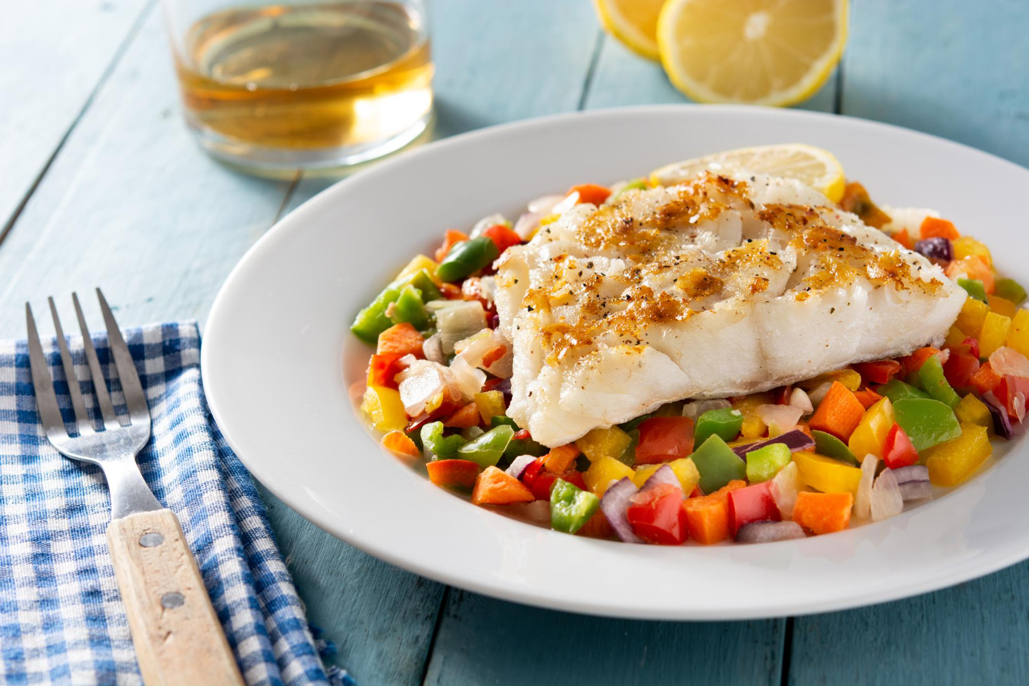 Bacalao con Ratatouille